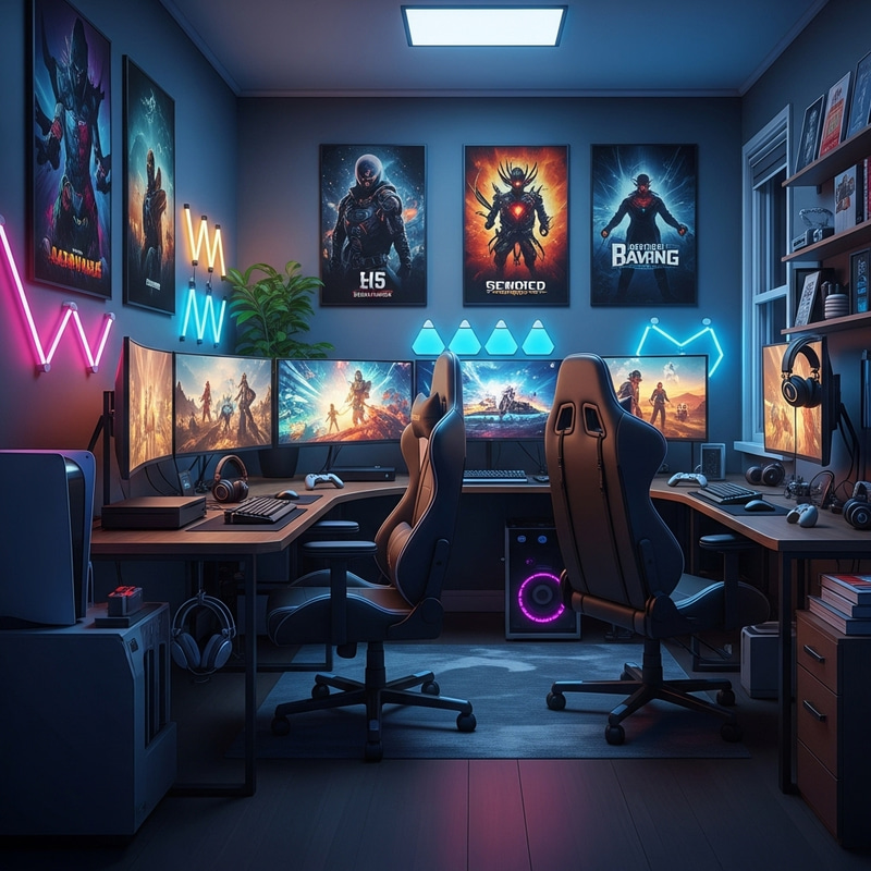 Bright Gaming Room YouTube Banner Design Bright Gaming Room YouTube Banner Design
