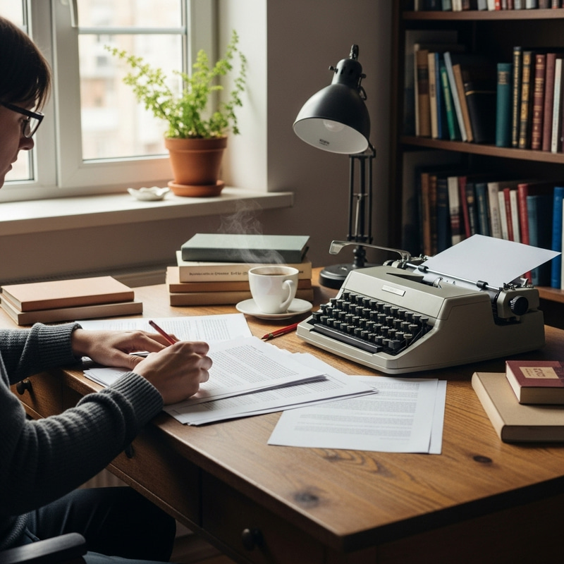 Dev Editing | Manuscript Editor at Work Scene