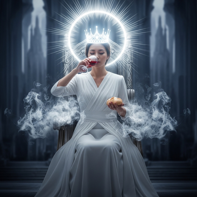 Radiant Asian Woman in Elie Saab Gown and Glowing Crown Radiant Asian Woman in Elie Saab Gown and Glowing Crown