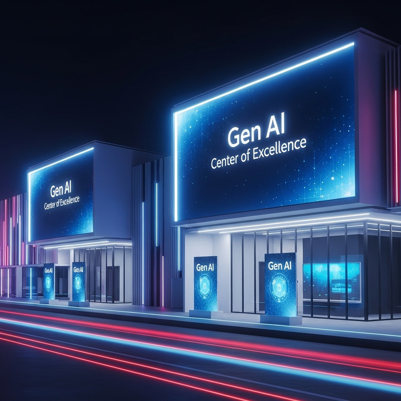 Ultra-Modern Gen AI Center | Minimalist Tech Hub