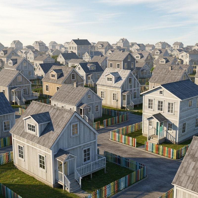 Charming Town with Easy Construction Houses Charming Town with Easy Construction Houses