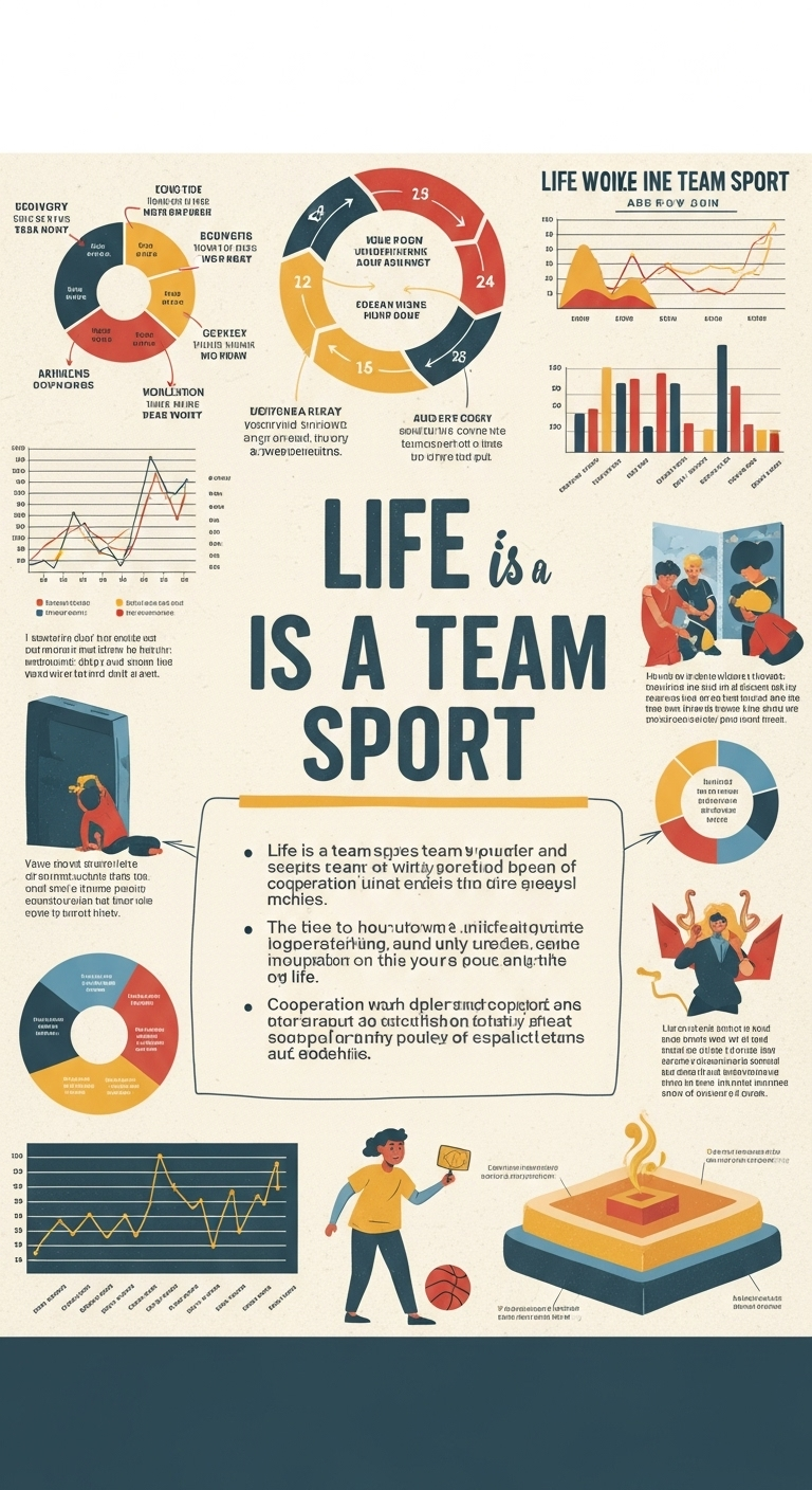 Life is a Team Sport Poster: Empowering Unity & Cooperation Life is a Team Sport Poster: Empowering Unity & Cooperation