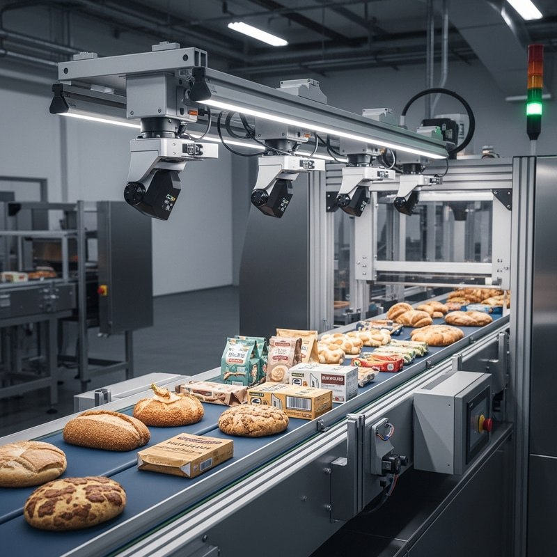 Efficient Food Conveyor System: Industrial Machine Vision Solutions Efficient Food Conveyor System: Industrial Machine Vision Solutions