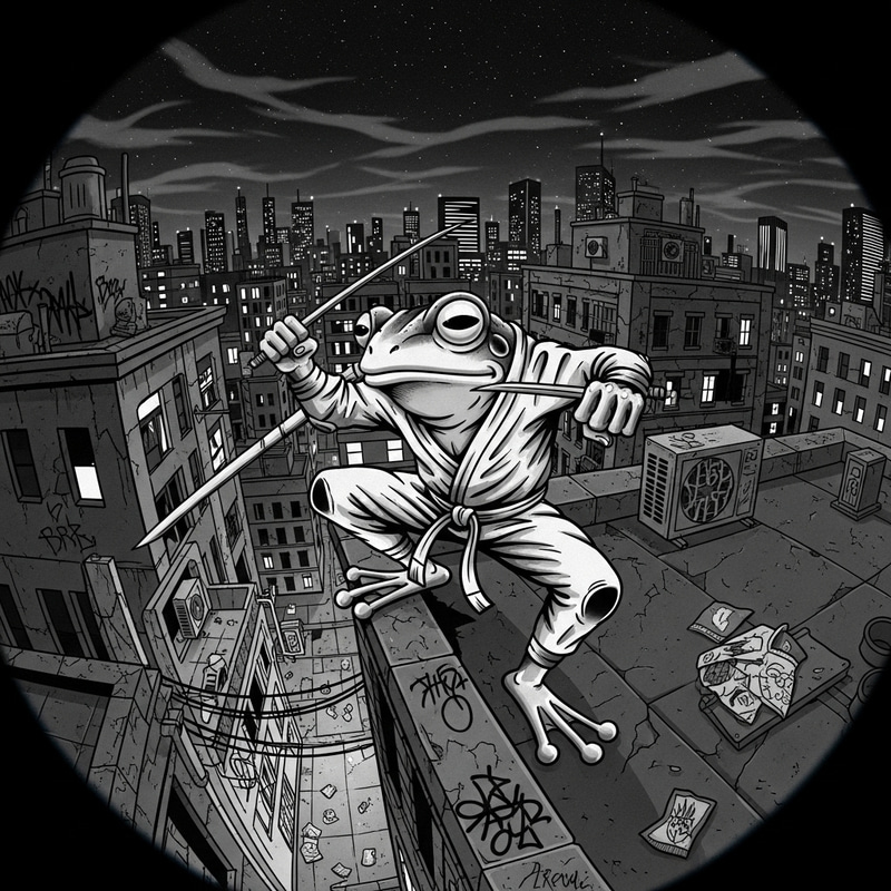 Dynamic Ninja Turtle Tattoos Rooftop Night Scene at Metropolis Dynamic Ninja Turtle Tattoos Rooftop Night Scene at Metropolis