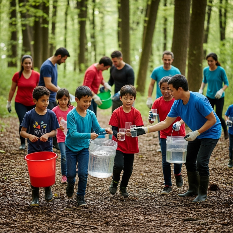 Bayanihan Spirit: Children & Adults in Forest Community