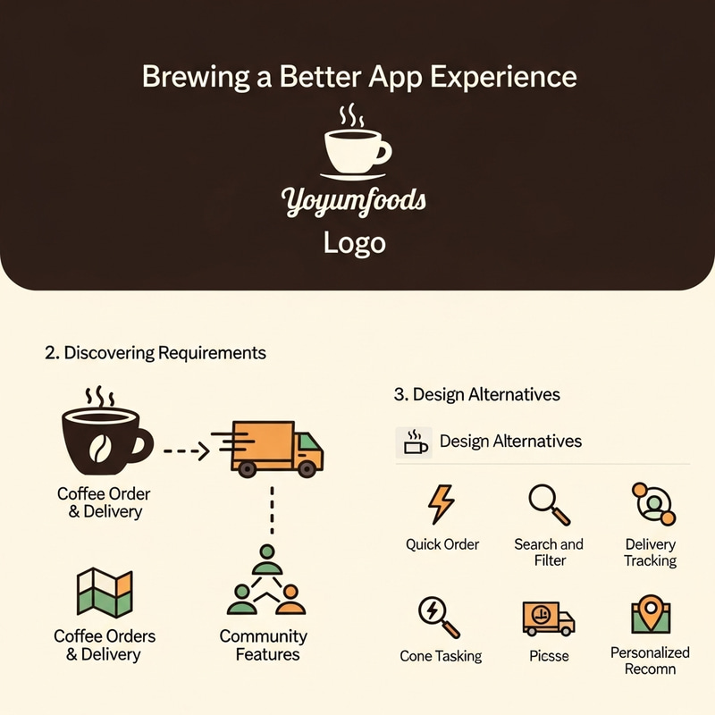 Yoyumfoods Coffee Shop Mobile App (Community) Design Analysis Infographic Yoyumfoods Coffee Shop Mobile App (Community) Design Analysis Infographic
