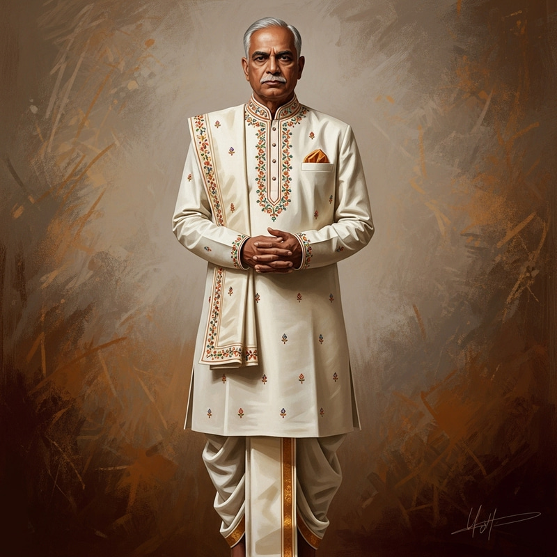 South Asian Man in Traditional Indian Attire South Asian Man in Traditional Indian Attire