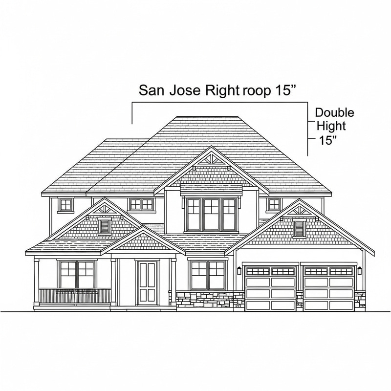 San Jose Style Hip and Gable Roof House Design San Jose Style Hip and Gable Roof House Design