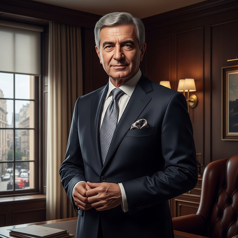 Stately Armenian Businessman in Formal Attire Stately Armenian Businessman in Formal Attire