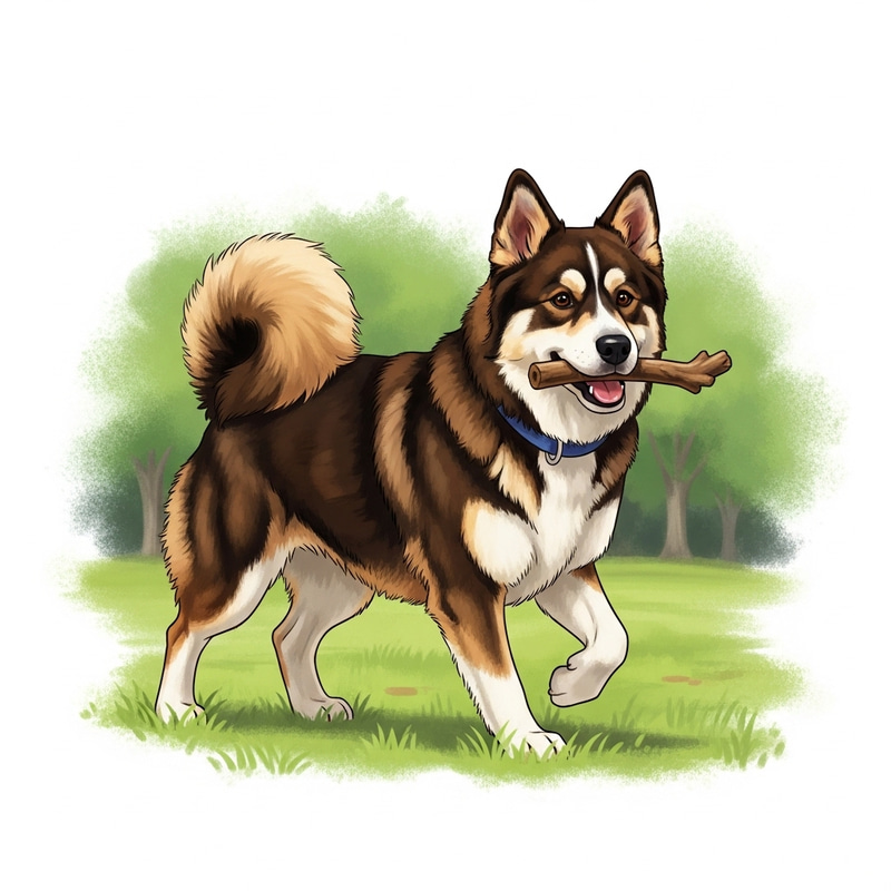 Glossy Coat Dog Relaxing in Shade | Playful Chien Fetching Glossy Coat Dog Relaxing in Shade | Playful Chien Fetching