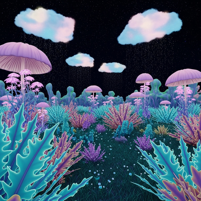 Enchanting Neon Flora Garden - Distinctive Acid Plants Enchanting Neon Flora Garden - Distinctive Acid Plants