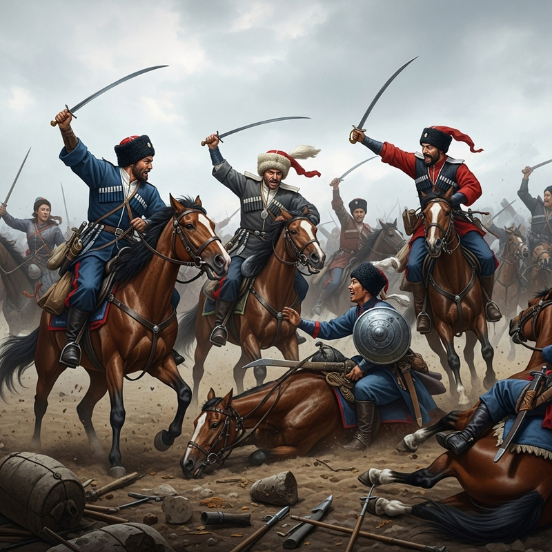 Epic Cossack Battle Scene
