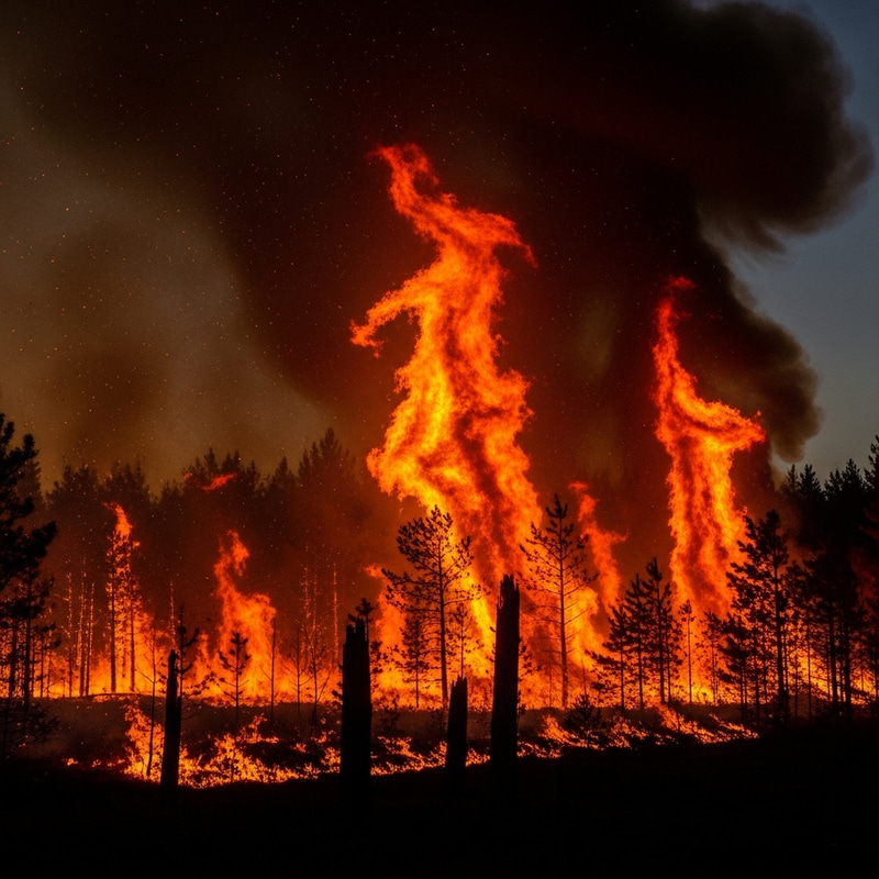 Wildfire: Blaze Engulfing Forest Wildfire: Blaze Engulfing Forest