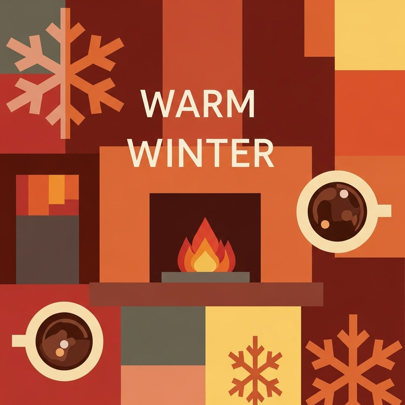 Geometric Warm Winter Abstract Composition Geometric Warm Winter Abstract Composition