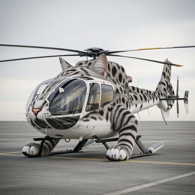Feline-Inspired Helicopter: A Unique Design Feline-Inspired Helicopter: A Unique Design
