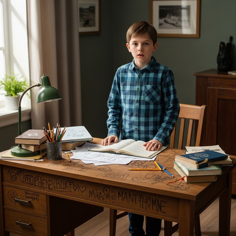 Boy Discovers Vandalism Signs in Chaotic Room