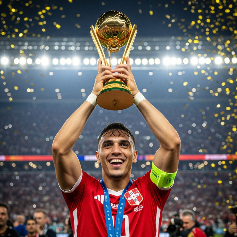 Ronaldo Lifts World Cup Trophy in Victory Celebration Ronaldo Lifts World Cup Trophy in Victory Celebration