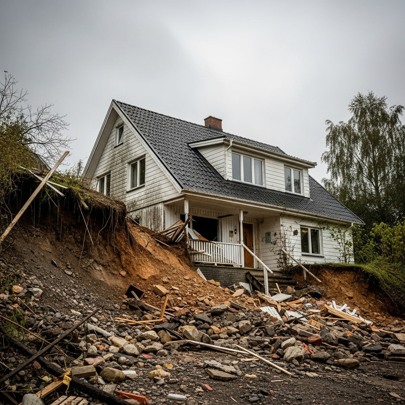 House at Risk: Landslide Threat