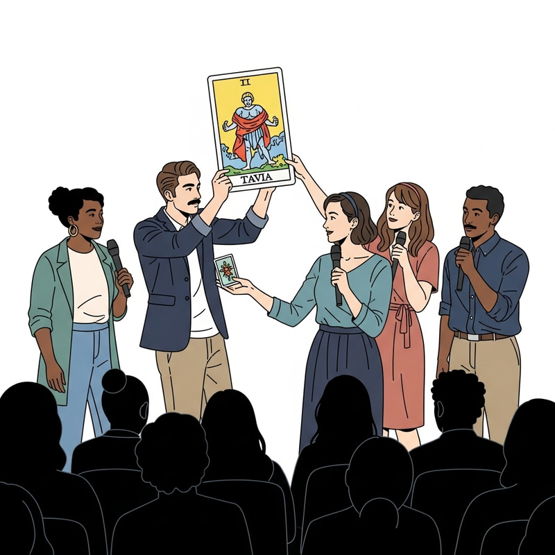 Minimalist Comedy Improv Show: Tarot Card Fun Predictions