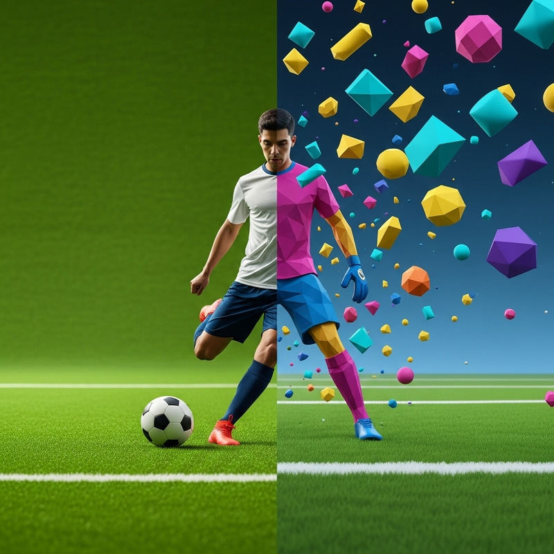 Real vs 3D Soccer: A Captivating Fusion Real vs 3D Soccer: A Captivating Fusion