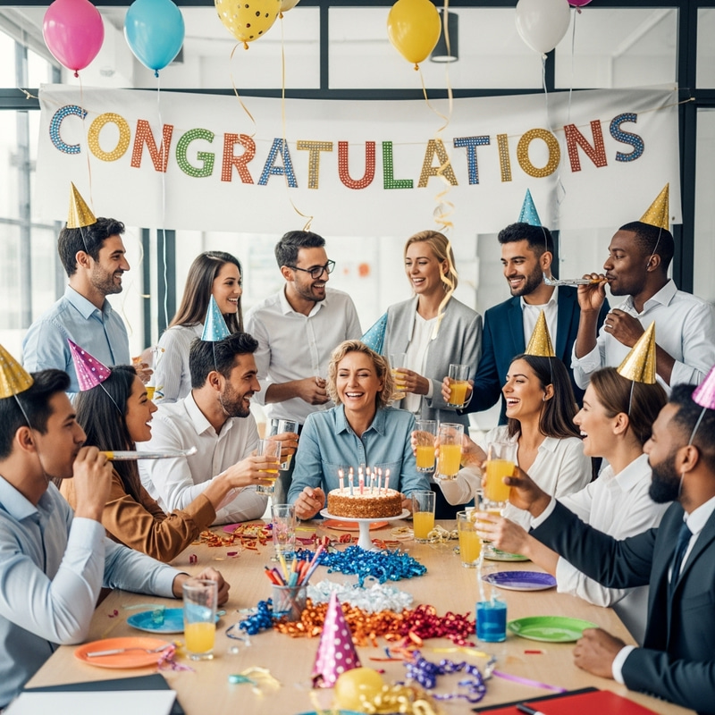 Office Party with Diverse Employees | Celebratory Event Office Party with Diverse Employees | Celebratory Event