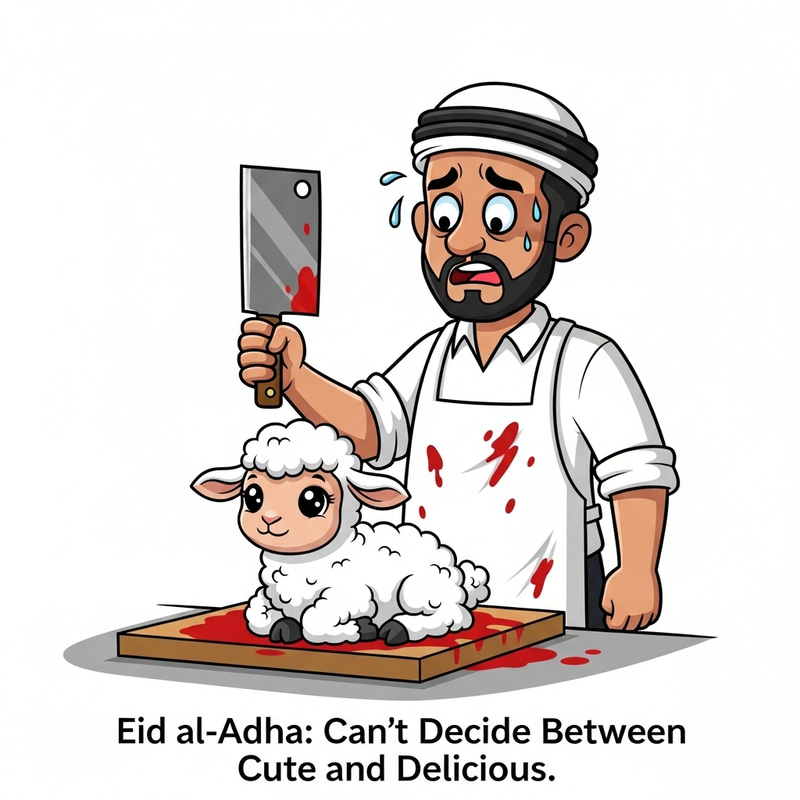 Eid al-Adha Dilemma: Cute vs. Delicious Lamb Eid al-Adha Dilemma: Cute vs. Delicious Lamb