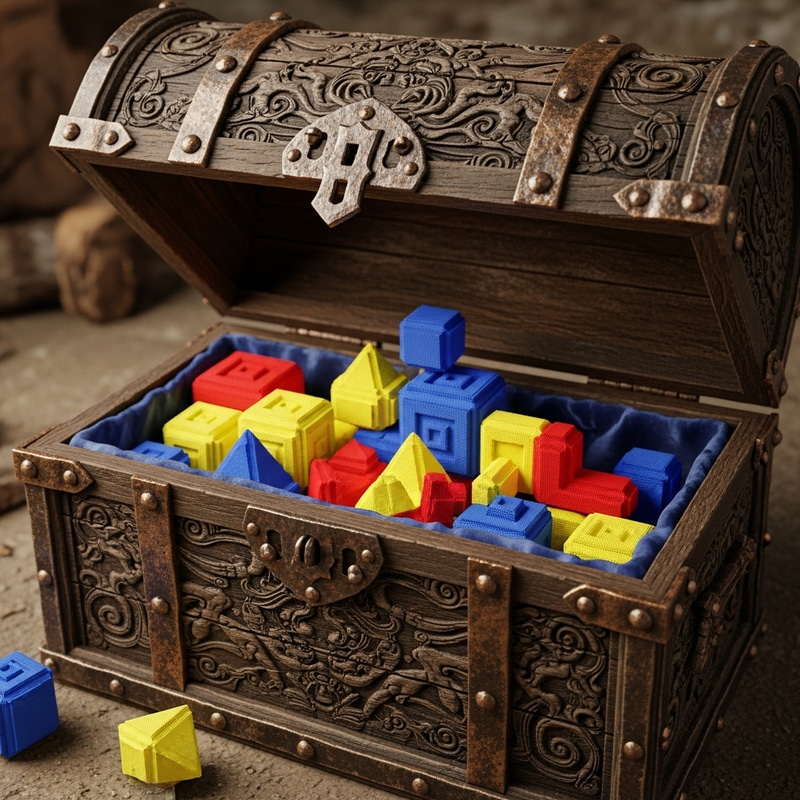 Roblox Collection in Intricately Carved Wooden Treasure Chest Roblox Collection in Intricately Carved Wooden Treasure Chest