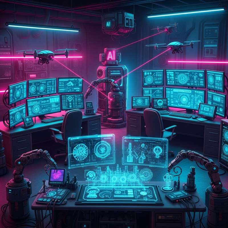 Tech Lab: A Cyberpunk Tech Haven | Future Science Hub Tech Lab: A Cyberpunk Tech Haven | Future Science Hub