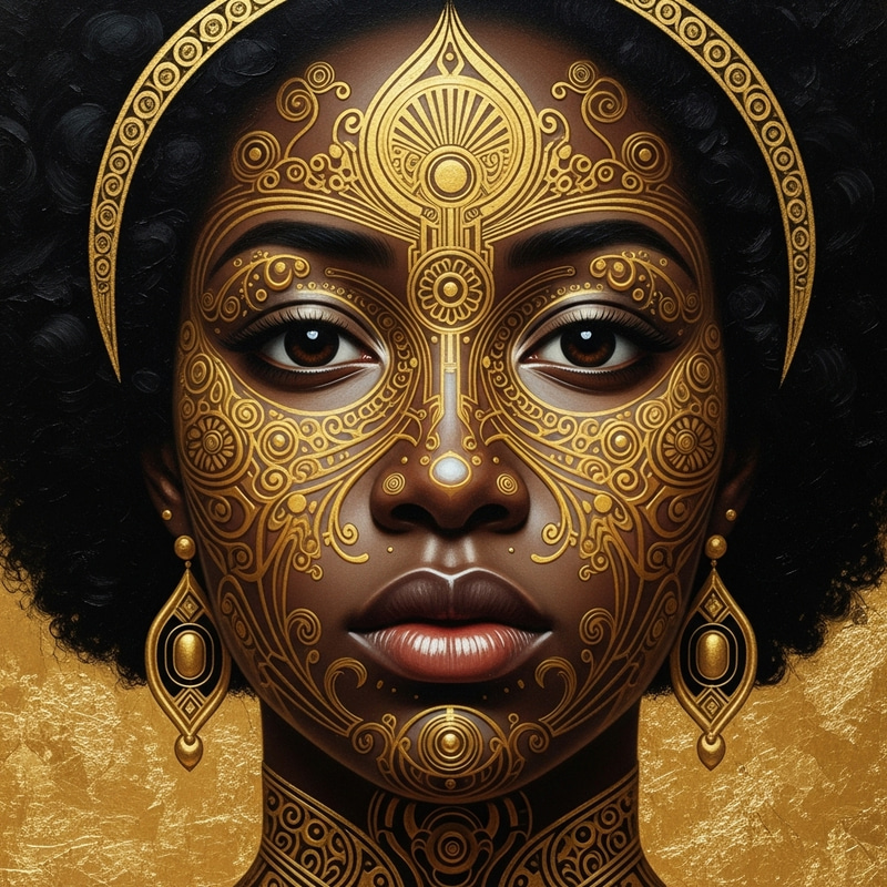 Gustav Klimt's Black Woman Portrait Creation Gustav Klimt's Black Woman Portrait Creation