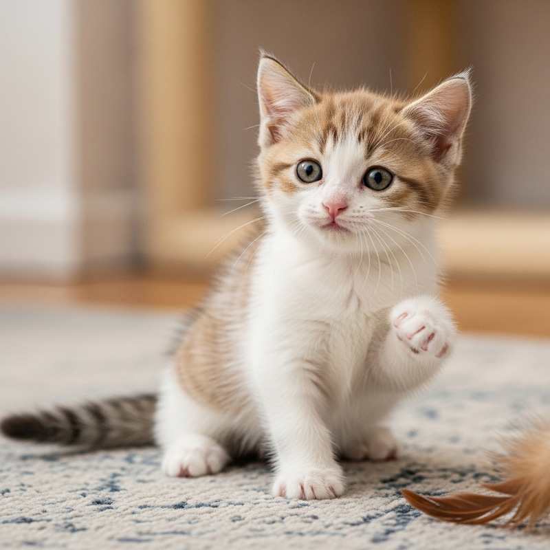 Cute Kitten on Soft Rug | Playful and Curious Cute Kitten on Soft Rug | Playful and Curious