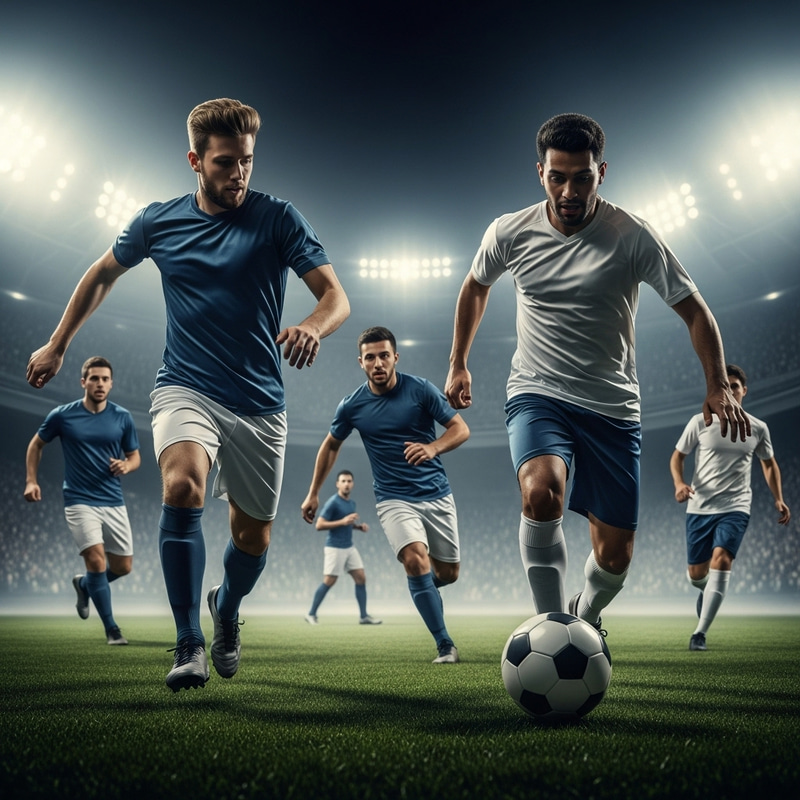 Epic Soccer Players Clash in Colorful Stadium | Tournament Poster Epic Soccer Players Clash in Colorful Stadium | Tournament Poster
