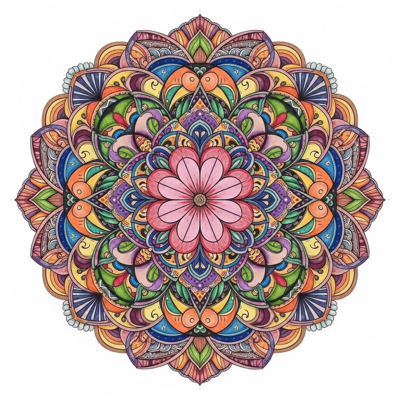 Beautiful Zendala Art: Intricate Patterns & Colors Beautiful Zendala Art: Intricate Patterns & Colors