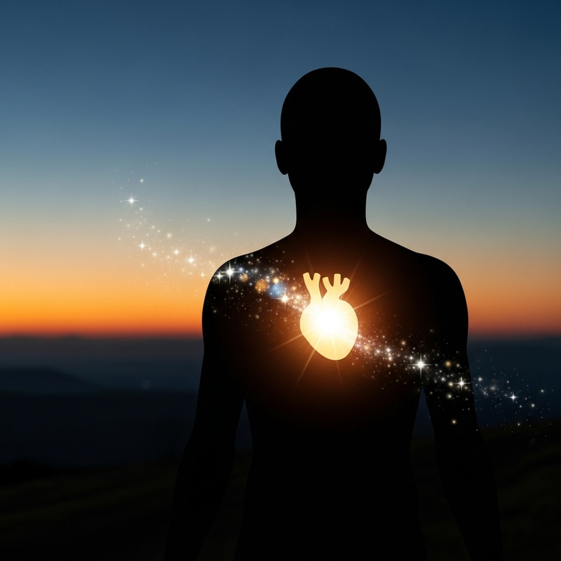 Shine Bright: Silhouette Embracing Inner Light of Hope Shine Bright: Silhouette Embracing Inner Light of Hope