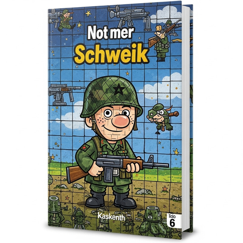 Cheerful Army Mosaic Cartoon Book Cover Cheerful Army Mosaic Cartoon Book Cover
