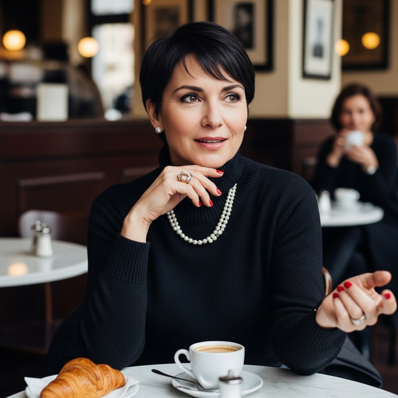 Colette Tatou: Elegance in a French Cafe Colette Tatou: Elegance in a French Cafe