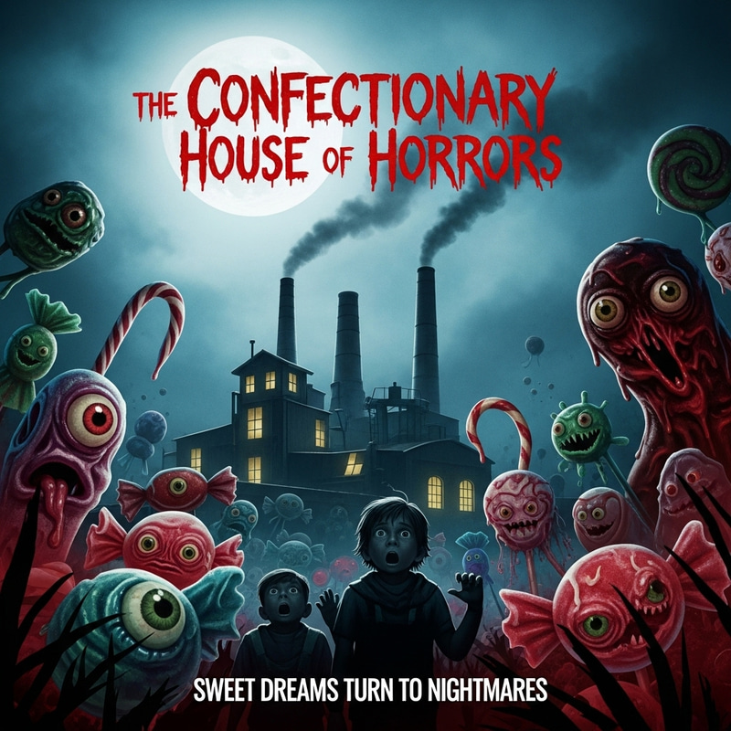 The Confectionary House of Horrors: Creepy Chocolate Factory Poster The Confectionary House of Horrors: Creepy Chocolate Factory Poster