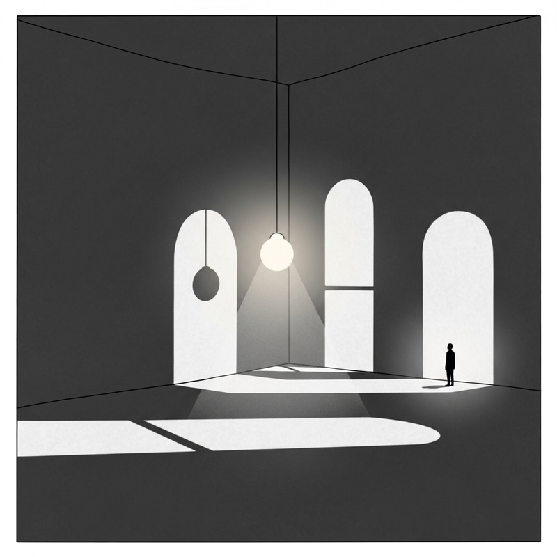 Minimalist Monochromatic Illumination in Spatial Design