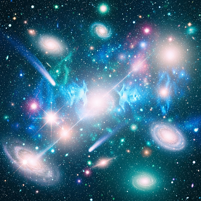 Cosmic Dreamscape: Swirling Colors in Galaxy Cosmos Cosmic Dreamscape: Swirling Colors in Galaxy Cosmos