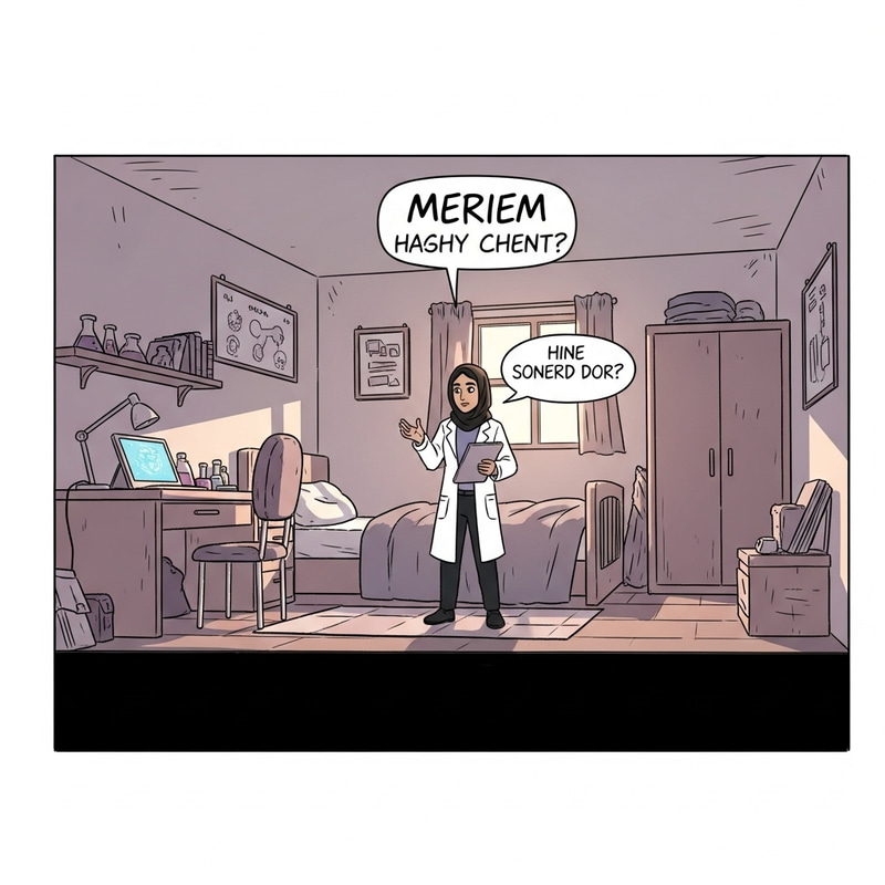 Meriem's 2D Bedroom: Bed, Desk, Wardrobe & World-Saving Chemist Meriem's 2D Bedroom: Bed, Desk, Wardrobe & World-Saving Chemist