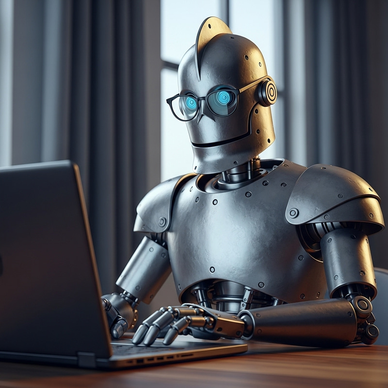 Cyberpunk Iron Woodsman: Tech-Savvy Developer