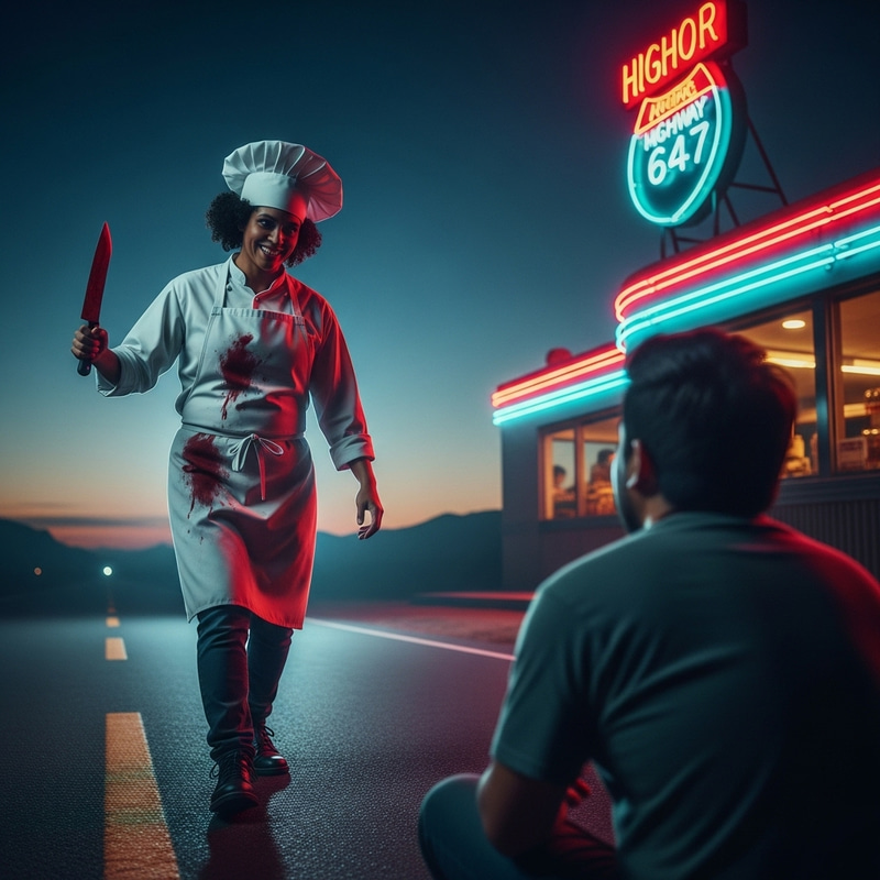 Haunting Chef: A Chilling Horror Scene Haunting Chef: A Chilling Horror Scene