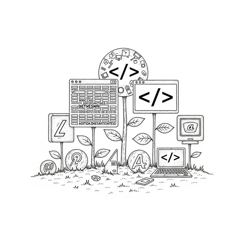 Web Programmer & Computer Tech Symbols in Clearing Web Programmer & Computer Tech Symbols in Clearing