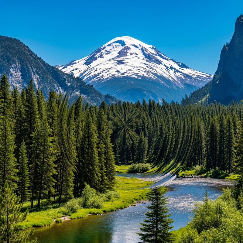 Breathtaking National Park Abstract View