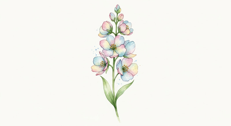 Spring Flower Watercolor Vector Illustration