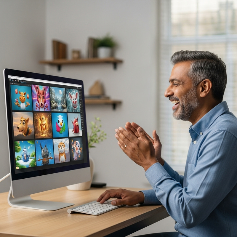 Creative Image Generation with AI: A Man's Journey