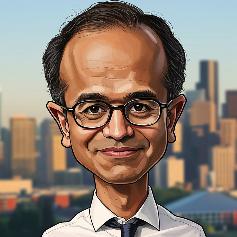 Satya Nadella Caricature Art