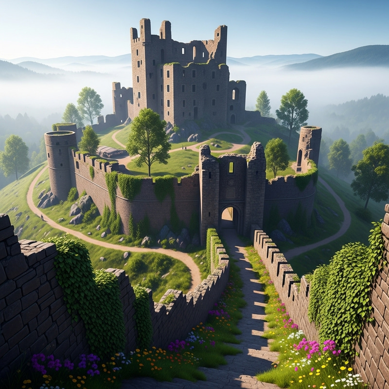 Ancient Castle Ruins on Hill | Historical Majesty Ancient Castle Ruins on Hill | Historical Majesty