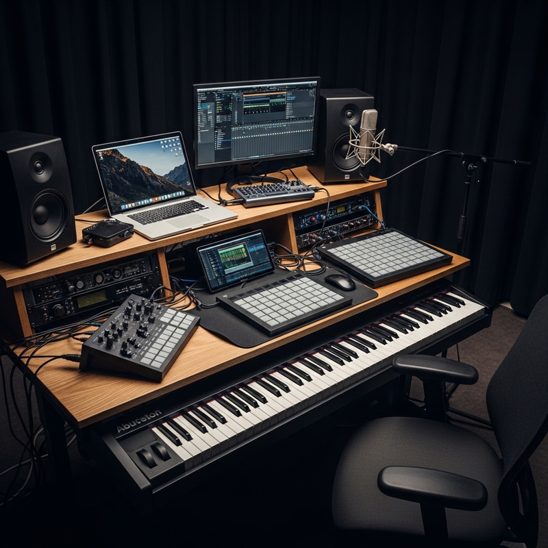 Creative Stage Plot for Music Production Setup Creative Stage Plot for Music Production Setup