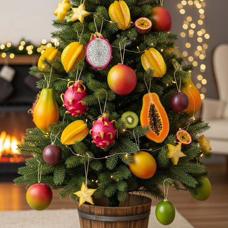 Exotic Fruits Christmas Tree Decoration Exotic Fruits Christmas Tree Decoration