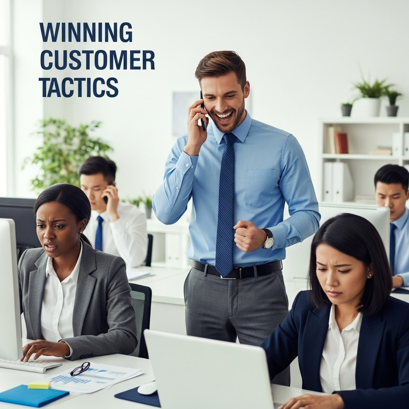 Charismatic Salesman Energizing Office Team with European Professional Vibe Charismatic Salesman Energizing Office Team with European Professional Vibe